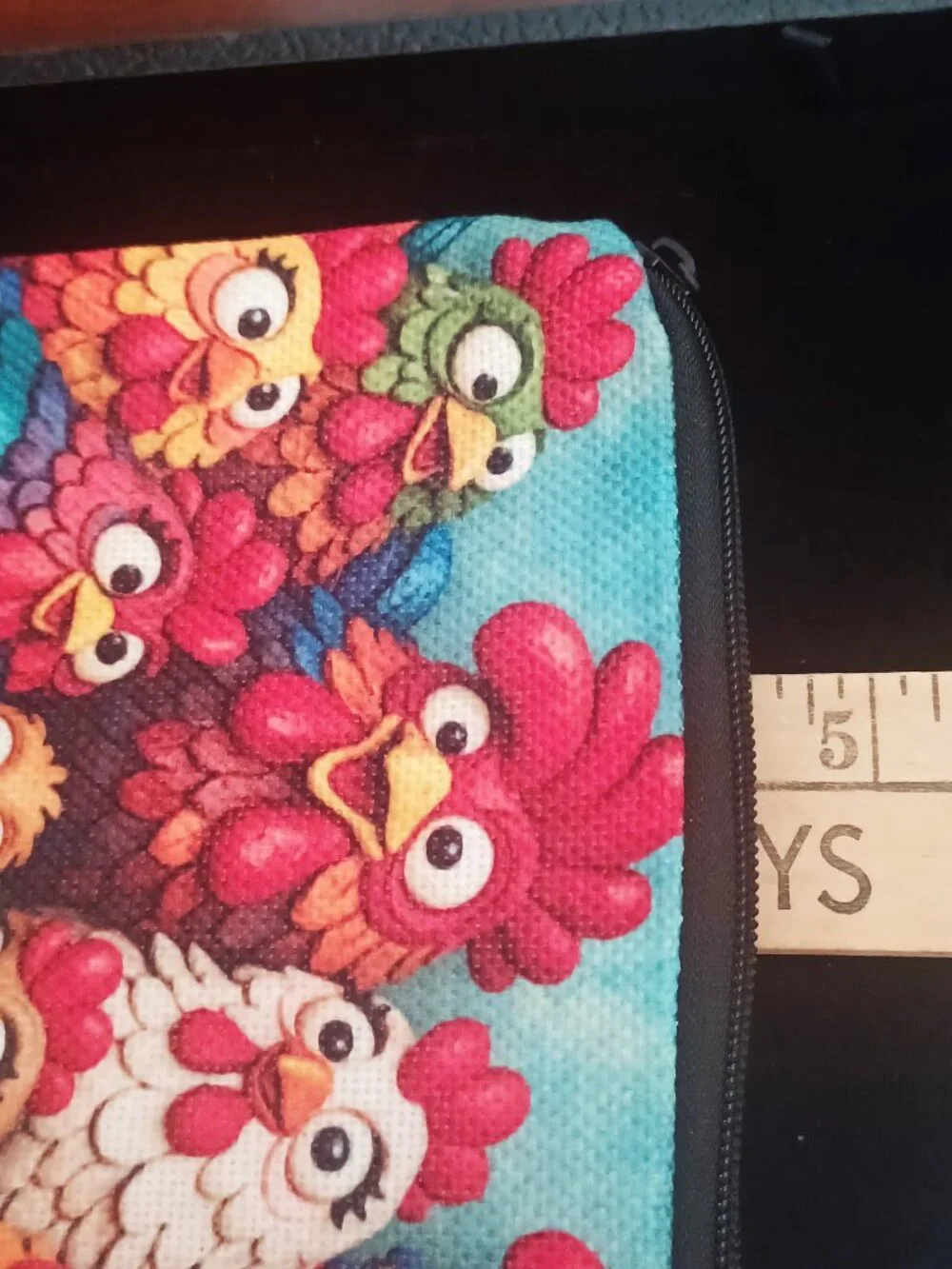 Zippered Change Purse (Silly Chickens!!)